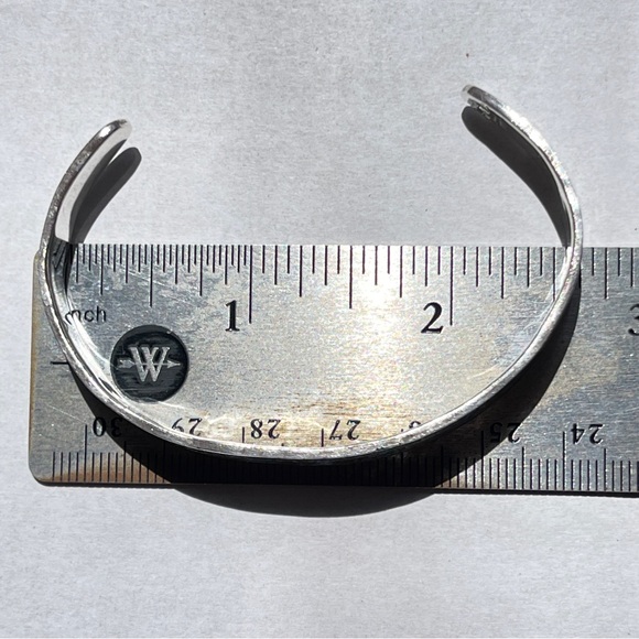 Vintage Taxco Blue Turquoise Chip Inlay Sterling Silver Bracelet 6.5” Large - Picture 6 of 9